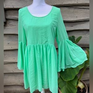 Altar’d State mint green bell sleeve mini dress
